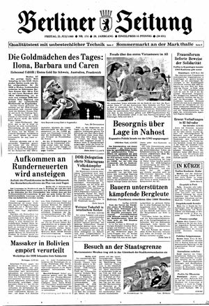 Berliner Zeitung Online-Archiv vom 25.07.1980