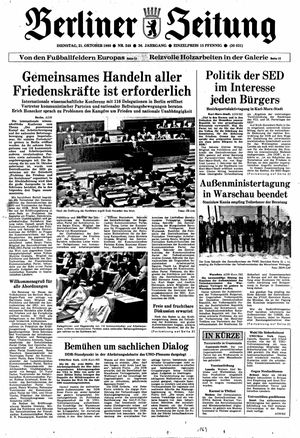 Berliner Zeitung Online-Archiv vom 21.10.1980