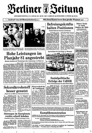 Berliner Zeitung Online-Archiv vom 03.01.1981