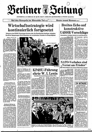 Berliner Zeitung Online-Archiv vom 26.02.1981