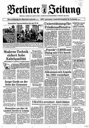 Berliner Zeitung Online-Archiv vom 09.03.1981