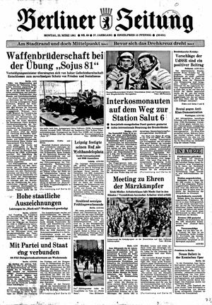 Berliner Zeitung Online-Archiv vom 23.03.1981