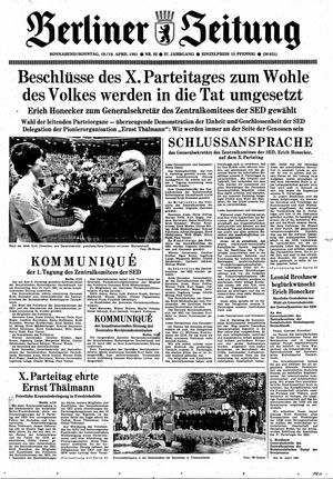 Berliner Zeitung Online-Archiv vom 18.04.1981