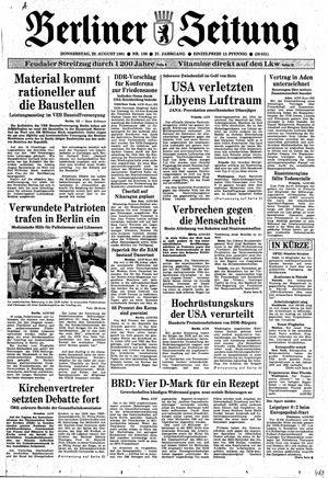 Berliner Zeitung Online-Archiv vom 20.08.1981