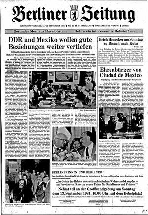 Berliner Zeitung Online-Archiv vom 12.09.1981