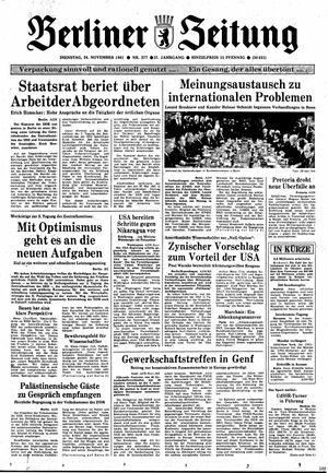 Berliner Zeitung Online-Archiv vom 24.11.1981
