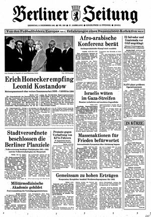 Berliner Zeitung Online-Archiv vom 08.12.1981