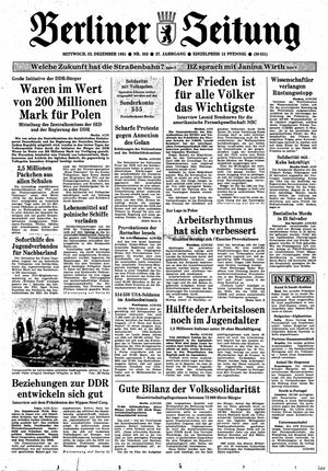 Berliner Zeitung Online-Archiv vom 23.12.1981
