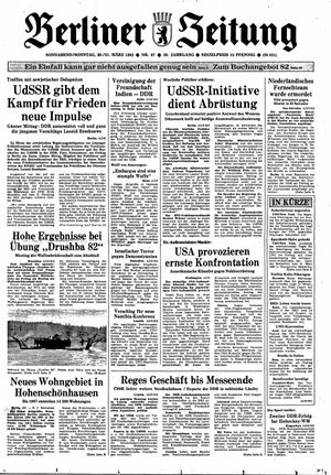 Berliner Zeitung Online-Archiv vom 20.03.1982