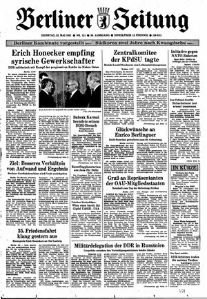 Berliner Zeitung Online-Archiv vom 25.05.1982