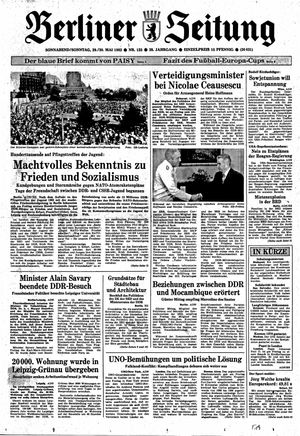 Berliner Zeitung Online-Archiv vom 29.05.1982