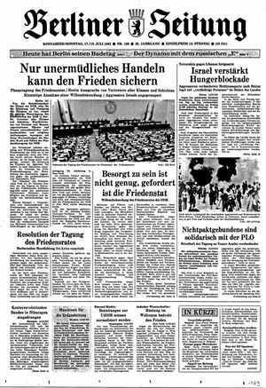 Berliner Zeitung Online-Archiv vom 17.07.1982
