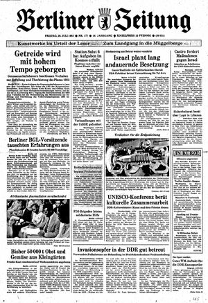 Berliner Zeitung Online-Archiv vom 30.07.1982