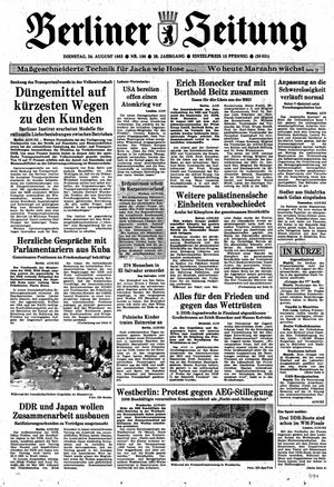 Berliner Zeitung Online-Archiv vom 24.08.1982