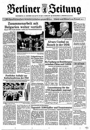 Berliner Zeitung Online-Archiv vom 21.10.1982