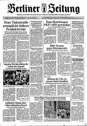 Berliner Zeitung Online-Archiv vom 25.10.1982