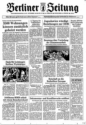 Berliner Zeitung Online-Archiv vom 20.11.1982