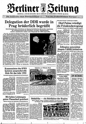 Berliner Zeitung Online-Archiv vom 04.01.1983