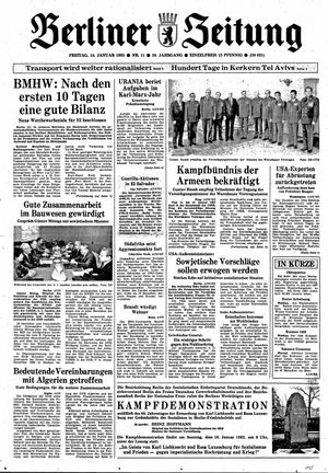 Berliner Zeitung Online-Archiv vom 14.01.1983