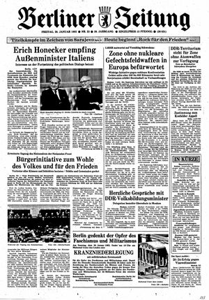 Berliner Zeitung Online-Archiv vom 28.01.1983