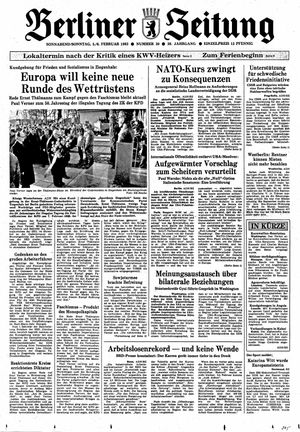 Berliner Zeitung Online-Archiv vom 05.02.1983
