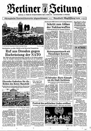 Berliner Zeitung Online-Archiv vom 14.02.1983