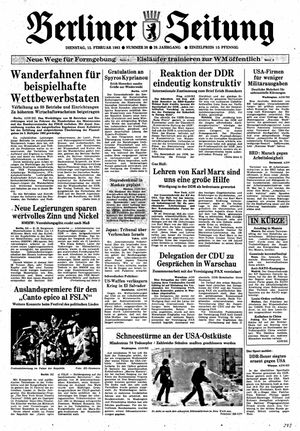 Berliner Zeitung Online-Archiv vom 15.02.1983
