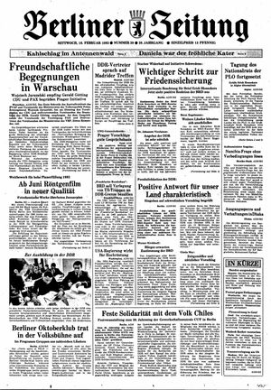 Berliner Zeitung Online-Archiv vom 16.02.1983