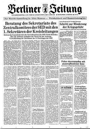 Berliner Zeitung Online-Archiv vom 19.02.1983