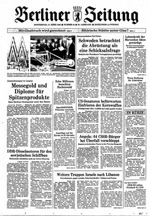 Berliner Zeitung Online-Archiv vom 17.03.1983