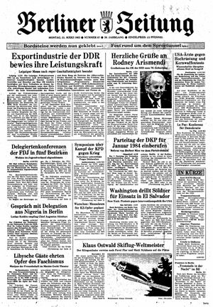 Berliner Zeitung Online-Archiv vom 21.03.1983