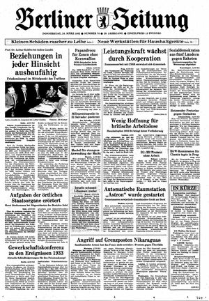 Berliner Zeitung Online-Archiv vom 24.03.1983