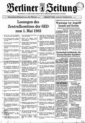 Berliner Zeitung Online-Archiv on Mar 31, 1983