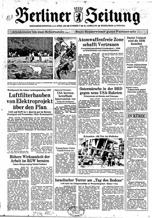 Berliner Zeitung Online-Archiv vom 02.04.1983