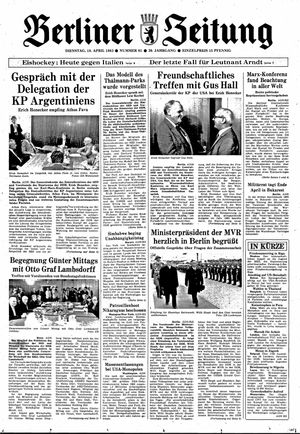 Berliner Zeitung Online-Archiv vom 19.04.1983