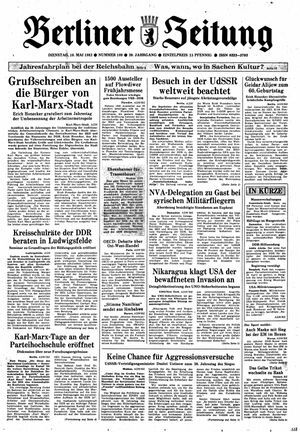 Berliner Zeitung Online-Archiv vom 10.05.1983
