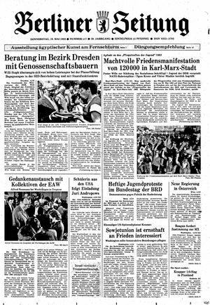 Berliner Zeitung Online-Archiv vom 19.05.1983