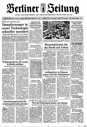 Berliner Zeitung Online-Archiv vom 06.06.1983