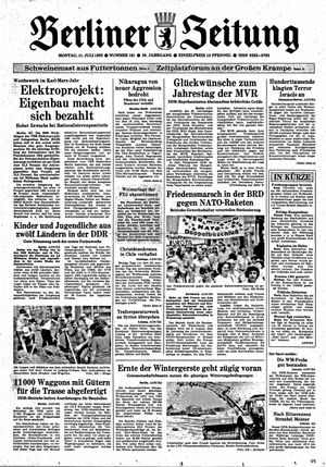 Berliner Zeitung Online-Archiv vom 11.07.1983