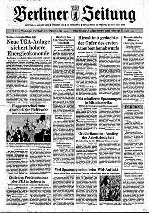 Berliner Zeitung Online-Archiv vom 08.08.1983