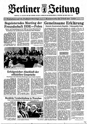 Berliner Zeitung Online-Archiv vom 19.08.1983