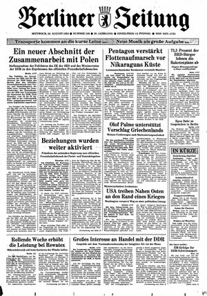 Berliner Zeitung Online-Archiv vom 24.08.1983