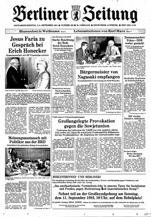 Berliner Zeitung Online-Archiv vom 03.09.1983