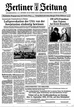 Berliner Zeitung Online-Archiv vom 10.09.1983