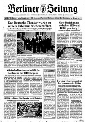 Berliner Zeitung Online-Archiv vom 30.09.1983