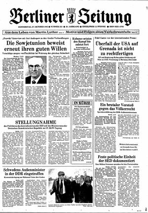 Berliner Zeitung Online-Archiv vom 27.10.1983