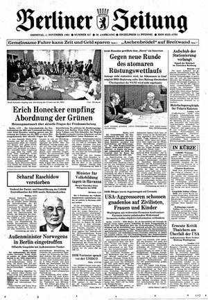 Berliner Zeitung Online-Archiv vom 01.11.1983