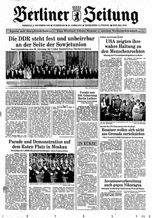 Berliner Zeitung Online-Archiv vom 08.11.1983