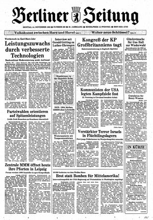 Berliner Zeitung Online-Archiv vom 14.11.1983
