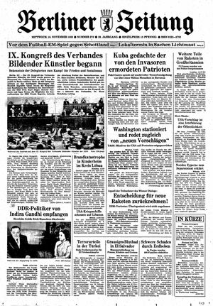 Berliner Zeitung Online-Archiv vom 16.11.1983
